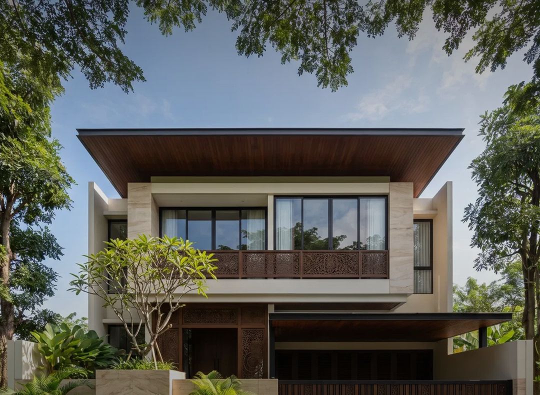 N–01 Rumah Tinggal Tropis, tampak luar