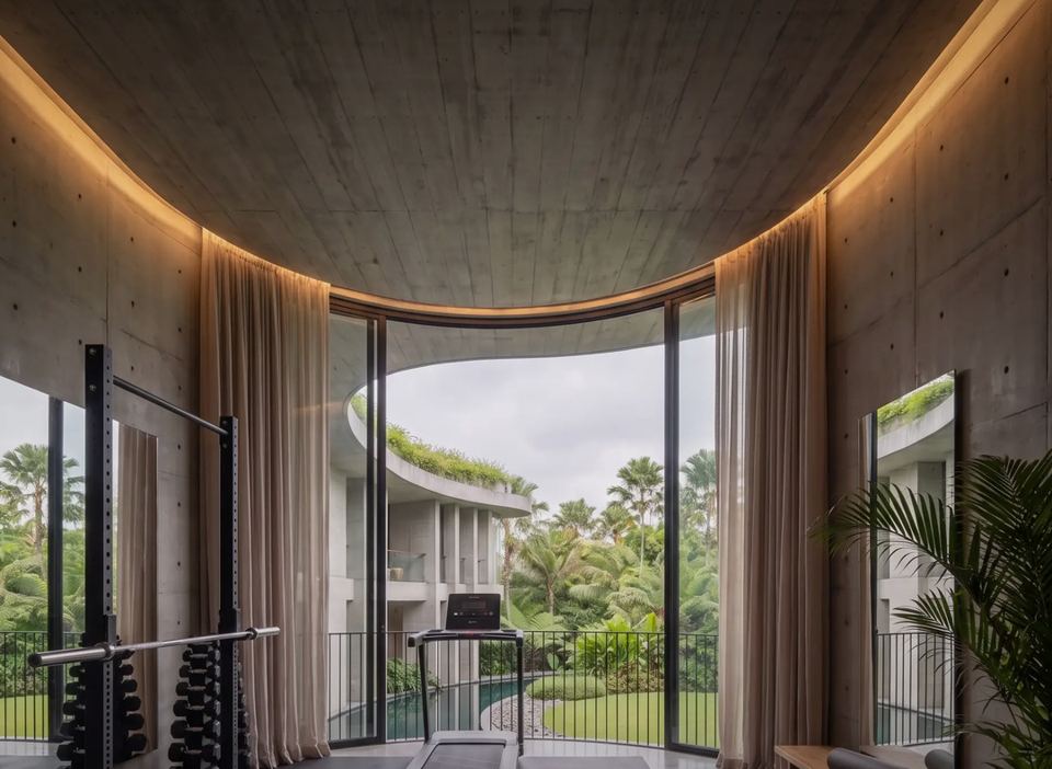 Ruang gym, N–02 Rumah Tinggal Modern