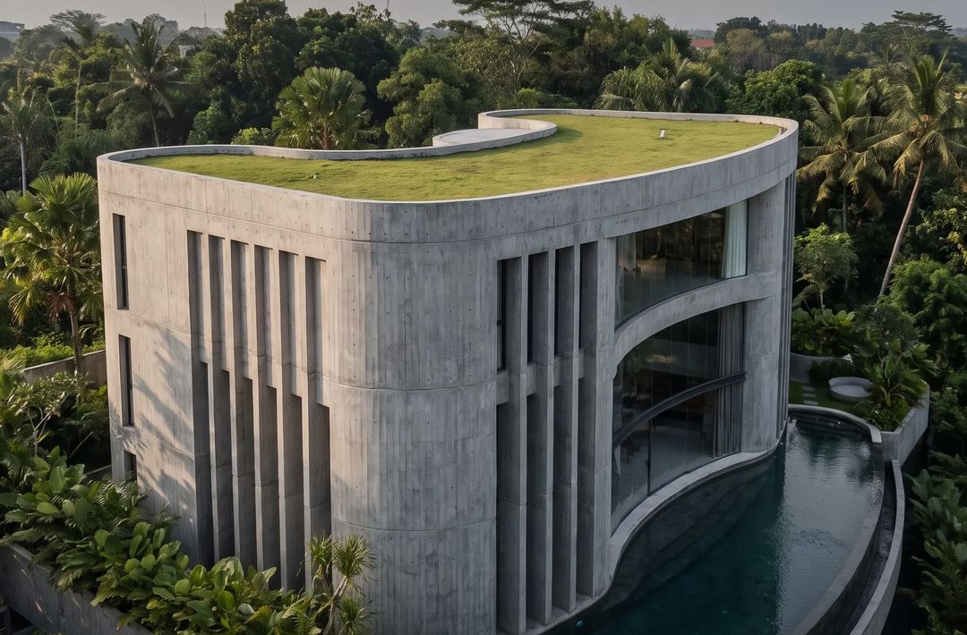 N–02 Rumah Tinggal Modern, tampak luar