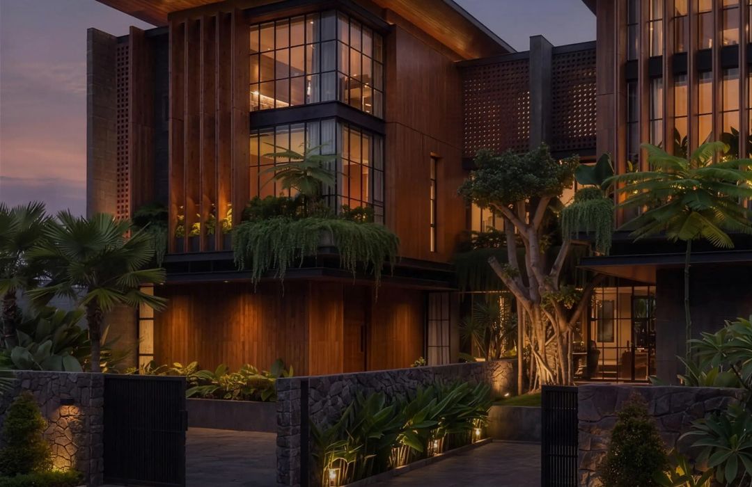 N–10 Rumah Tinggal Tropis, tampak luar